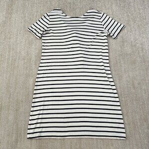 Amour Vert Striped Short Sleeve Dress M